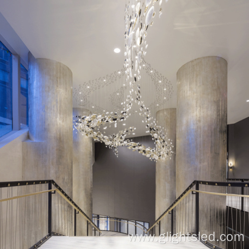 Hotel club modern ball luxury crystal led chandelier